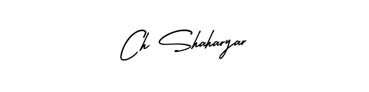 if you are searching for the best signature style for your name Ch Shaharyar. so please give up your signature search. here we have designed multiple signature styles  using AmerikaSignatureDemo-Regular. Ch Shaharyar signature style 3 images and pictures png