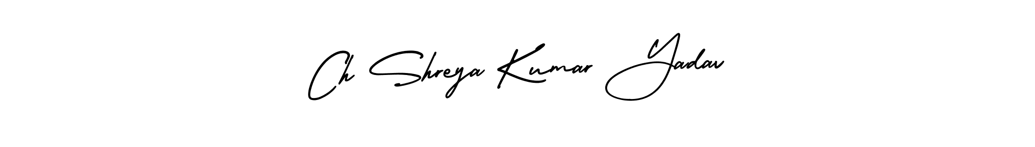 Also You can easily find your signature by using the search form. We will create Ch Shreya Kumar Yadav name handwritten signature images for you free of cost using AmerikaSignatureDemo-Regular sign style. Ch Shreya Kumar Yadav signature style 3 images and pictures png