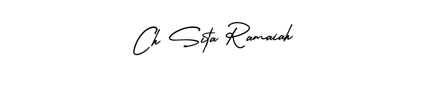 It looks lik you need a new signature style for name Ch Sita Ramaiah. Design unique handwritten (AmerikaSignatureDemo-Regular) signature with our free signature maker in just a few clicks. Ch Sita Ramaiah signature style 3 images and pictures png