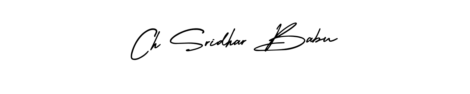 Use a signature maker to create a handwritten signature online. With this signature software, you can design (AmerikaSignatureDemo-Regular) your own signature for name Ch Sridhar Babu. Ch Sridhar Babu signature style 3 images and pictures png