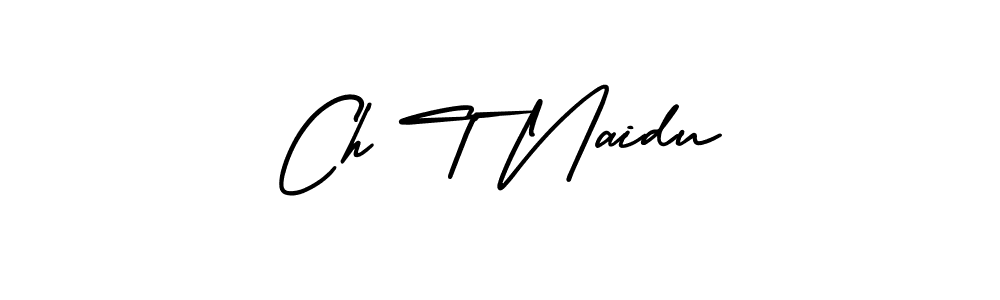 Ch T Naidu stylish signature style. Best Handwritten Sign (AmerikaSignatureDemo-Regular) for my name. Handwritten Signature Collection Ideas for my name Ch T Naidu. Ch T Naidu signature style 3 images and pictures png