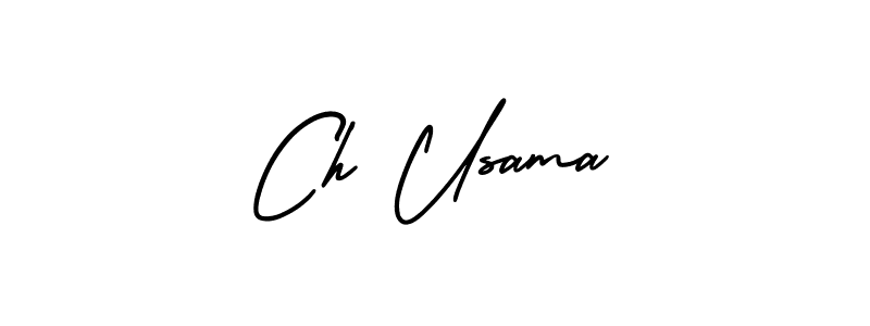 Create a beautiful signature design for name Ch Usama. With this signature (AmerikaSignatureDemo-Regular) fonts, you can make a handwritten signature for free. Ch Usama signature style 3 images and pictures png