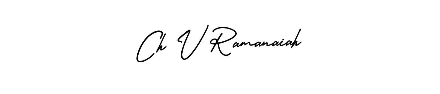 How to make Ch V Ramanaiah signature? AmerikaSignatureDemo-Regular is a professional autograph style. Create handwritten signature for Ch V Ramanaiah name. Ch V Ramanaiah signature style 3 images and pictures png