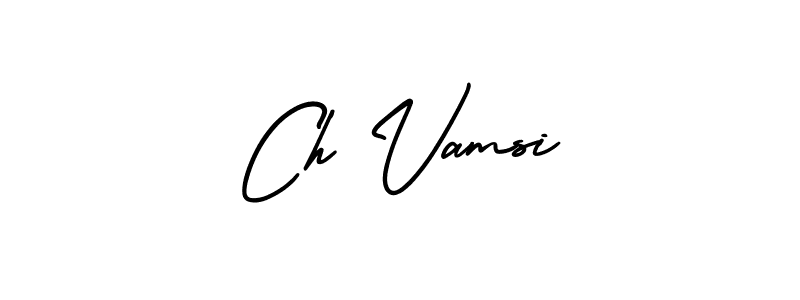 Also You can easily find your signature by using the search form. We will create Ch Vamsi name handwritten signature images for you free of cost using AmerikaSignatureDemo-Regular sign style. Ch Vamsi signature style 3 images and pictures png