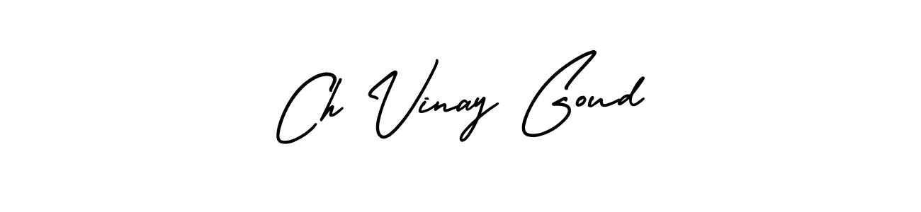 Design your own signature with our free online signature maker. With this signature software, you can create a handwritten (AmerikaSignatureDemo-Regular) signature for name Ch Vinay Goud. Ch Vinay Goud signature style 3 images and pictures png
