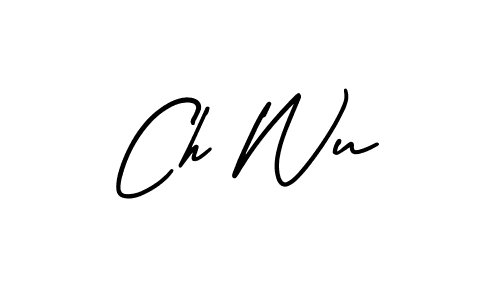 Make a beautiful signature design for name Ch Wu. With this signature (AmerikaSignatureDemo-Regular) style, you can create a handwritten signature for free. Ch Wu signature style 3 images and pictures png
