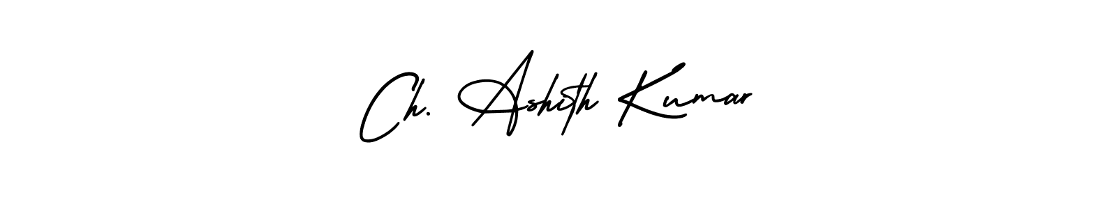 It looks lik you need a new signature style for name Ch. Ashith Kumar. Design unique handwritten (AmerikaSignatureDemo-Regular) signature with our free signature maker in just a few clicks. Ch. Ashith Kumar signature style 3 images and pictures png