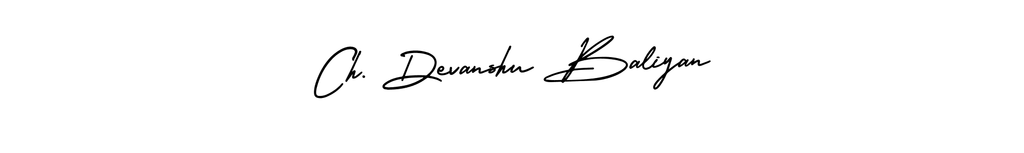 Use a signature maker to create a handwritten signature online. With this signature software, you can design (AmerikaSignatureDemo-Regular) your own signature for name Ch. Devanshu Baliyan. Ch. Devanshu Baliyan signature style 3 images and pictures png