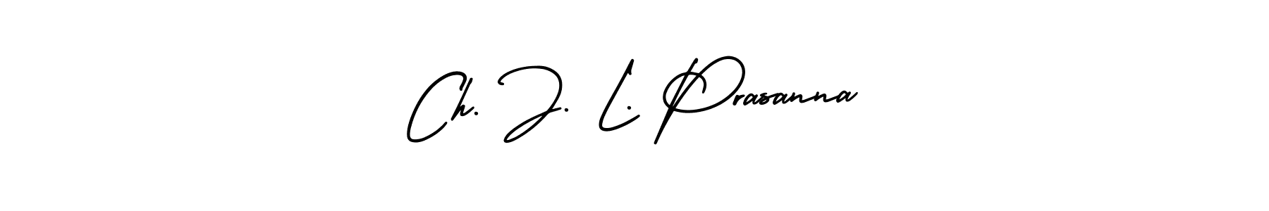 Make a beautiful signature design for name Ch. J. L. Prasanna. Use this online signature maker to create a handwritten signature for free. Ch. J. L. Prasanna signature style 3 images and pictures png