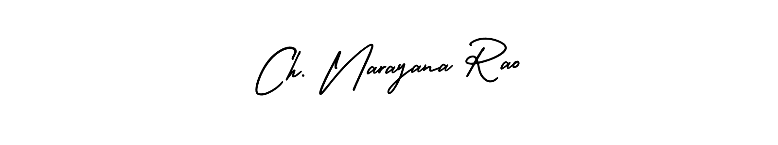 Design your own signature with our free online signature maker. With this signature software, you can create a handwritten (AmerikaSignatureDemo-Regular) signature for name Ch. Narayana Rao. Ch. Narayana Rao signature style 3 images and pictures png