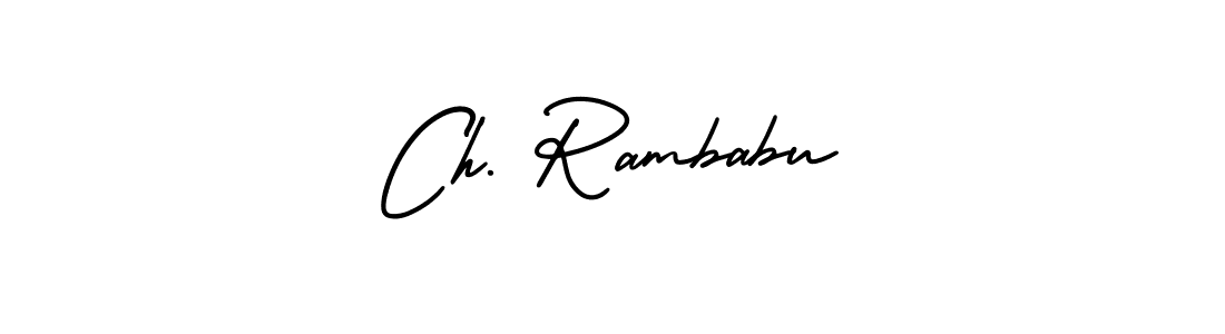 Design your own signature with our free online signature maker. With this signature software, you can create a handwritten (AmerikaSignatureDemo-Regular) signature for name Ch. Rambabu. Ch. Rambabu signature style 3 images and pictures png