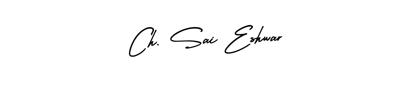 Make a beautiful signature design for name Ch. Sai Eshwar. With this signature (AmerikaSignatureDemo-Regular) style, you can create a handwritten signature for free. Ch. Sai Eshwar signature style 3 images and pictures png