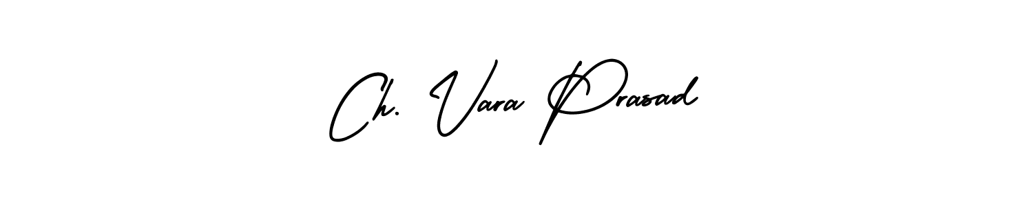 Make a beautiful signature design for name Ch. Vara Prasad. With this signature (AmerikaSignatureDemo-Regular) style, you can create a handwritten signature for free. Ch. Vara Prasad signature style 3 images and pictures png