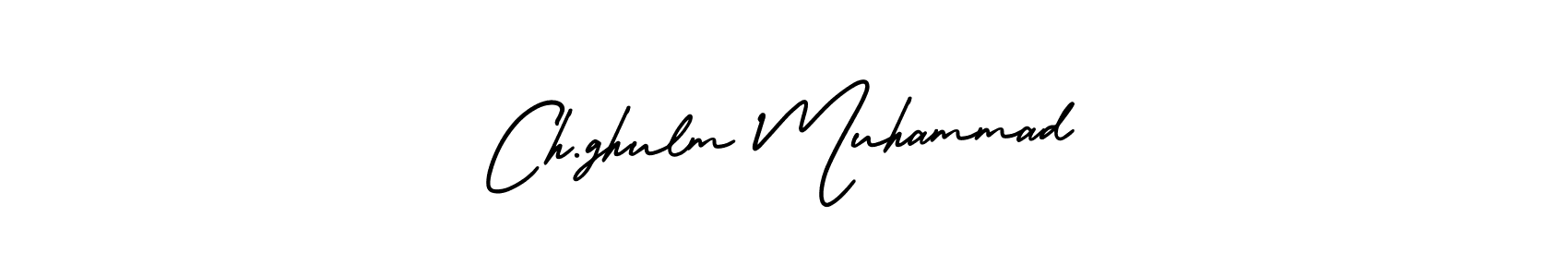 How to make Ch.ghulm Muhammad name signature. Use AmerikaSignatureDemo-Regular style for creating short signs online. This is the latest handwritten sign. Ch.ghulm Muhammad signature style 3 images and pictures png