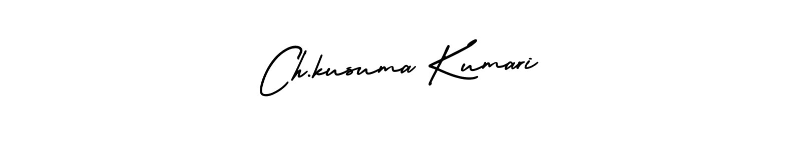 How to make Ch.kusuma Kumari name signature. Use AmerikaSignatureDemo-Regular style for creating short signs online. This is the latest handwritten sign. Ch.kusuma Kumari signature style 3 images and pictures png