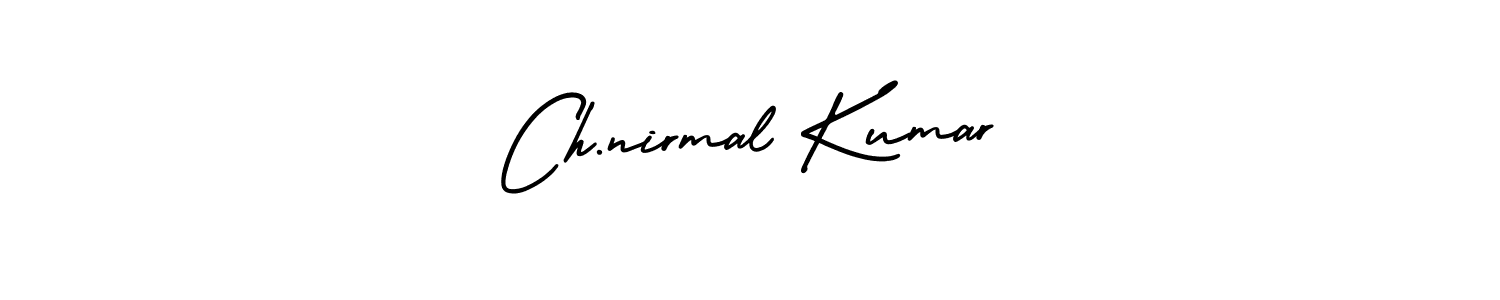 AmerikaSignatureDemo-Regular is a professional signature style that is perfect for those who want to add a touch of class to their signature. It is also a great choice for those who want to make their signature more unique. Get Ch.nirmal Kumar name to fancy signature for free. Ch.nirmal Kumar signature style 3 images and pictures png