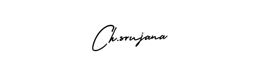 Make a beautiful signature design for name Ch.srujana. With this signature (AmerikaSignatureDemo-Regular) style, you can create a handwritten signature for free. Ch.srujana signature style 3 images and pictures png