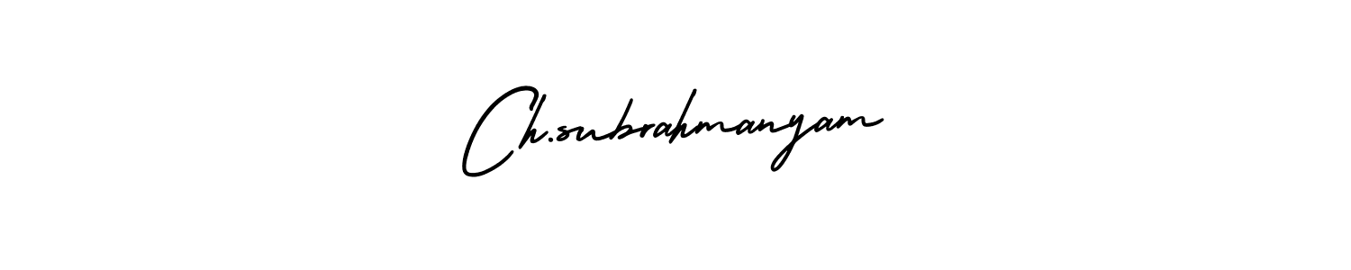 Also You can easily find your signature by using the search form. We will create Ch.subrahmanyam name handwritten signature images for you free of cost using AmerikaSignatureDemo-Regular sign style. Ch.subrahmanyam signature style 3 images and pictures png