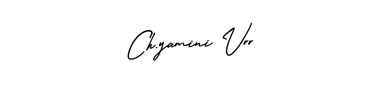 Also You can easily find your signature by using the search form. We will create Ch.yamini Vrr name handwritten signature images for you free of cost using AmerikaSignatureDemo-Regular sign style. Ch.yamini Vrr signature style 3 images and pictures png