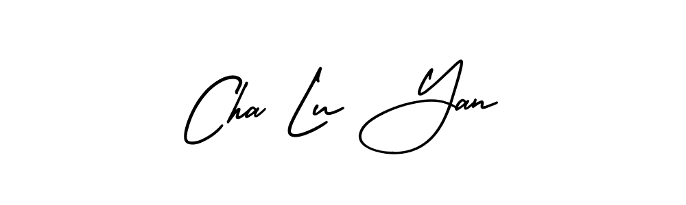 Create a beautiful signature design for name Cha Lu Yan. With this signature (AmerikaSignatureDemo-Regular) fonts, you can make a handwritten signature for free. Cha Lu Yan signature style 3 images and pictures png