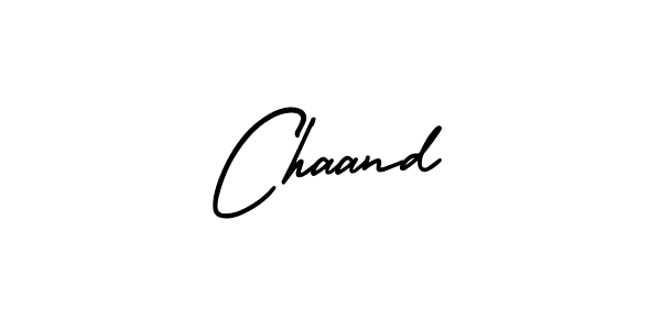 The best way (AmerikaSignatureDemo-Regular) to make a short signature is to pick only two or three words in your name. The name Chaand include a total of six letters. For converting this name. Chaand signature style 3 images and pictures png