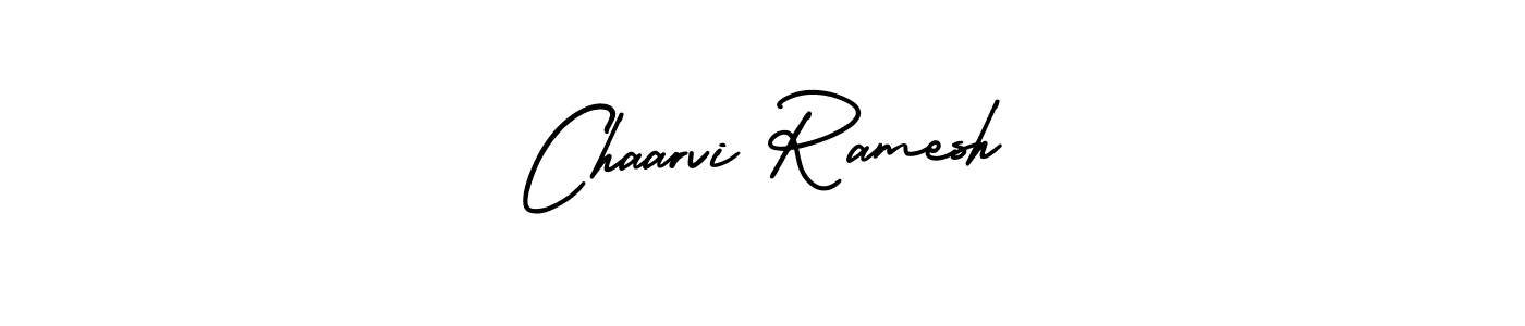 Chaarvi Ramesh stylish signature style. Best Handwritten Sign (AmerikaSignatureDemo-Regular) for my name. Handwritten Signature Collection Ideas for my name Chaarvi Ramesh. Chaarvi Ramesh signature style 3 images and pictures png