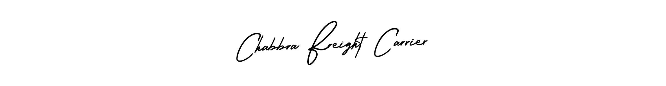 Similarly AmerikaSignatureDemo-Regular is the best handwritten signature design. Signature creator online .You can use it as an online autograph creator for name Chabbra Freight Carrier. Chabbra Freight Carrier signature style 3 images and pictures png