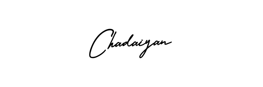 How to make Chadaiyan name signature. Use AmerikaSignatureDemo-Regular style for creating short signs online. This is the latest handwritten sign. Chadaiyan signature style 3 images and pictures png