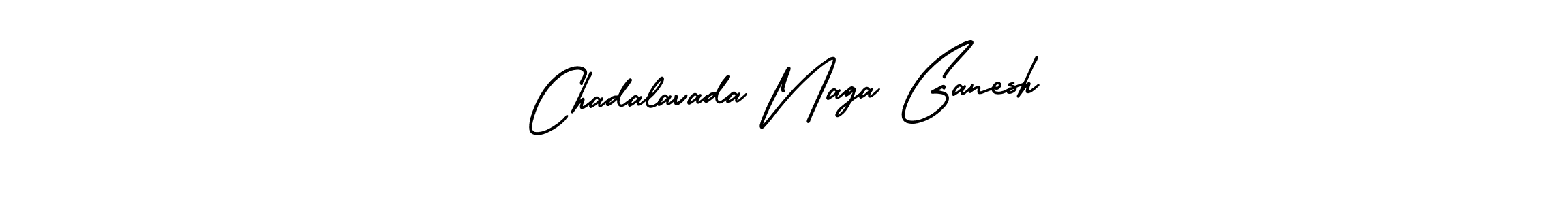 The best way (AmerikaSignatureDemo-Regular) to make a short signature is to pick only two or three words in your name. The name Chadalavada Naga Ganesh include a total of six letters. For converting this name. Chadalavada Naga Ganesh signature style 3 images and pictures png