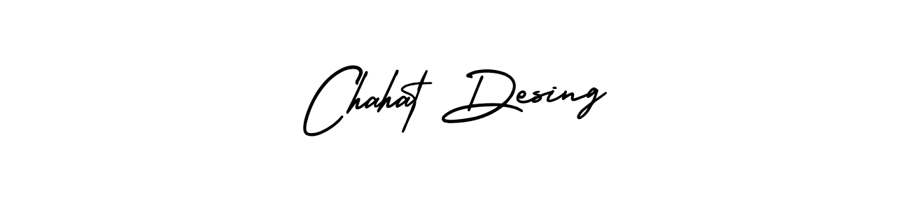 Make a beautiful signature design for name Chahat Desing. With this signature (AmerikaSignatureDemo-Regular) style, you can create a handwritten signature for free. Chahat Desing signature style 3 images and pictures png