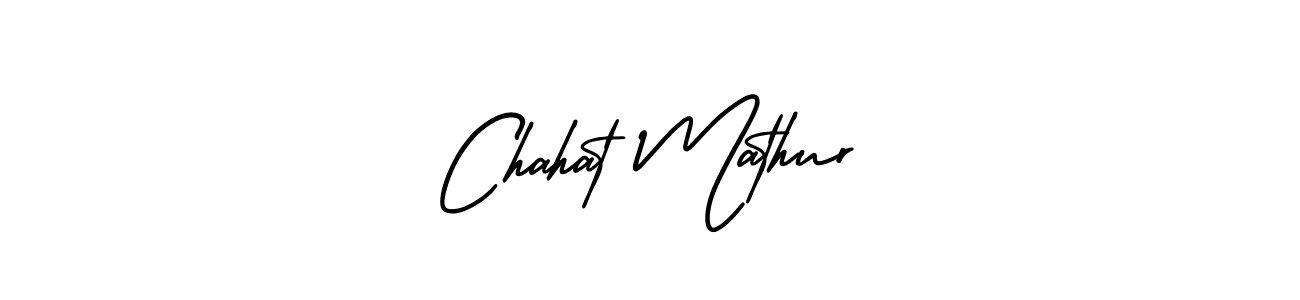 Make a beautiful signature design for name Chahat Mathur. With this signature (AmerikaSignatureDemo-Regular) style, you can create a handwritten signature for free. Chahat Mathur signature style 3 images and pictures png