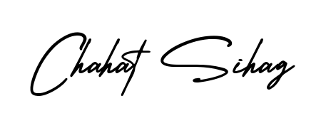Style your name Chahat Sihag with confidence using AmerikaSignatureDemo-Regular signature design. Simple, elegant, and ready for immediate document use. Chahat Sihag signature style 3 images and pictures png