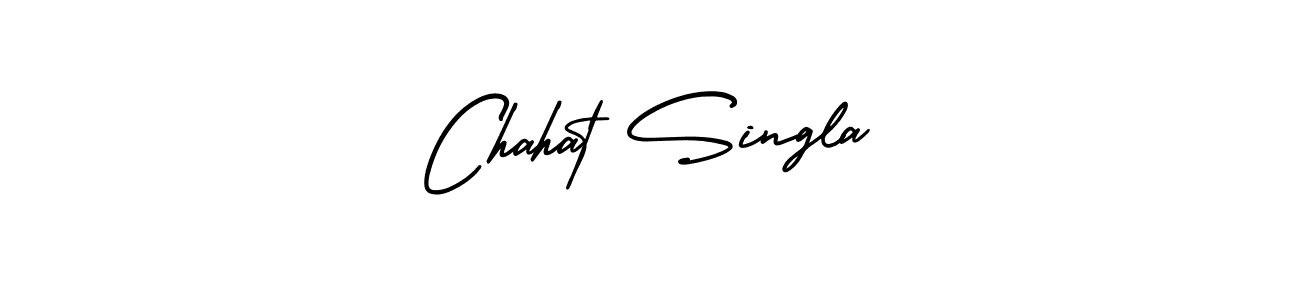 How to make Chahat Singla name signature. Use AmerikaSignatureDemo-Regular style for creating short signs online. This is the latest handwritten sign. Chahat Singla signature style 3 images and pictures png