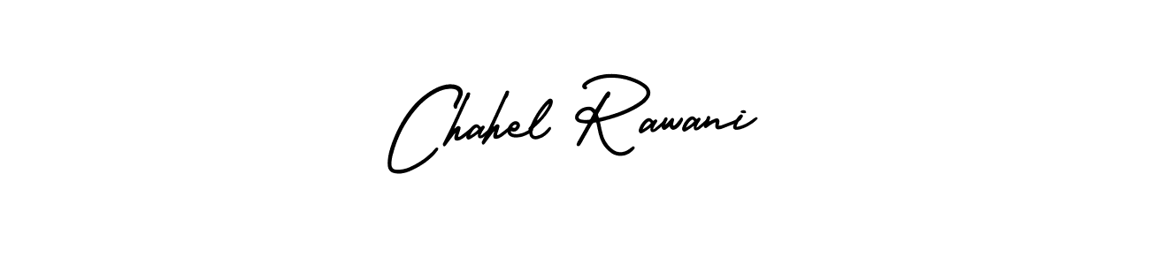 How to make Chahel Rawani name signature. Use AmerikaSignatureDemo-Regular style for creating short signs online. This is the latest handwritten sign. Chahel Rawani signature style 3 images and pictures png