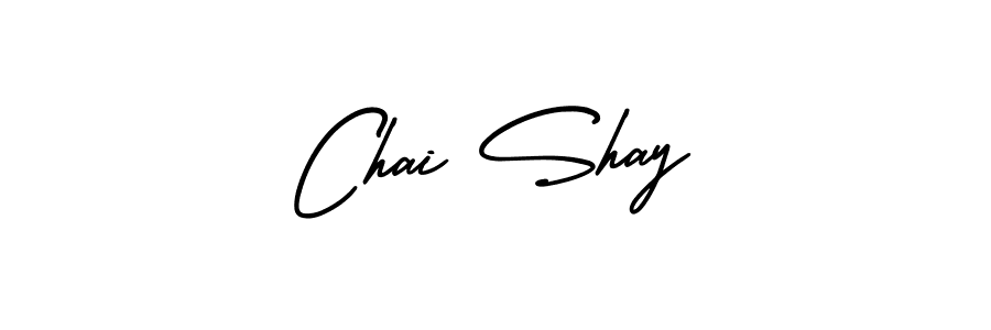 You should practise on your own different ways (AmerikaSignatureDemo-Regular) to write your name (Chai Shay) in signature. don't let someone else do it for you. Chai Shay signature style 3 images and pictures png