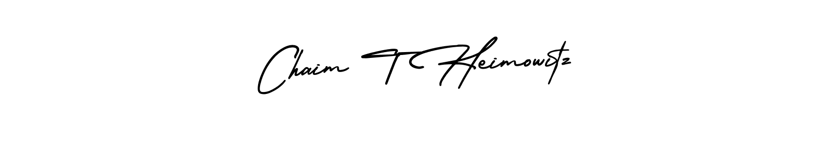 AmerikaSignatureDemo-Regular is a professional signature style that is perfect for those who want to add a touch of class to their signature. It is also a great choice for those who want to make their signature more unique. Get Chaim T Heimowitz name to fancy signature for free. Chaim T Heimowitz signature style 3 images and pictures png