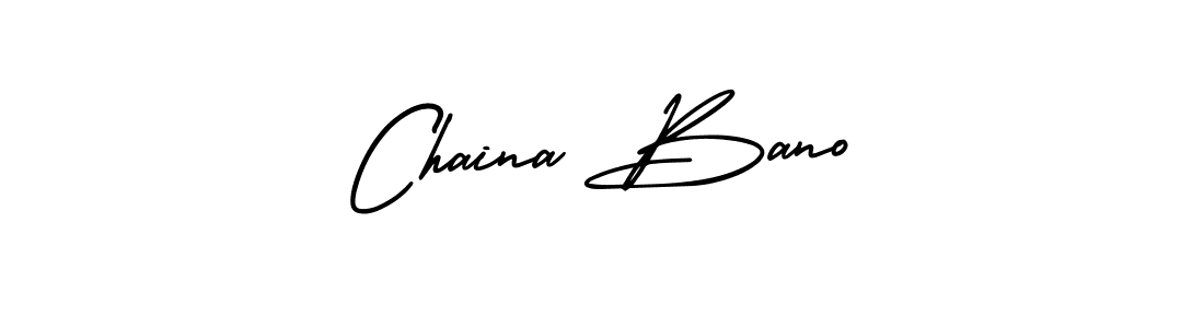 Make a beautiful signature design for name Chaina Bano. With this signature (AmerikaSignatureDemo-Regular) style, you can create a handwritten signature for free. Chaina Bano signature style 3 images and pictures png