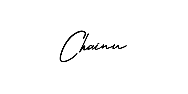 Chainu stylish signature style. Best Handwritten Sign (AmerikaSignatureDemo-Regular) for my name. Handwritten Signature Collection Ideas for my name Chainu. Chainu signature style 3 images and pictures png