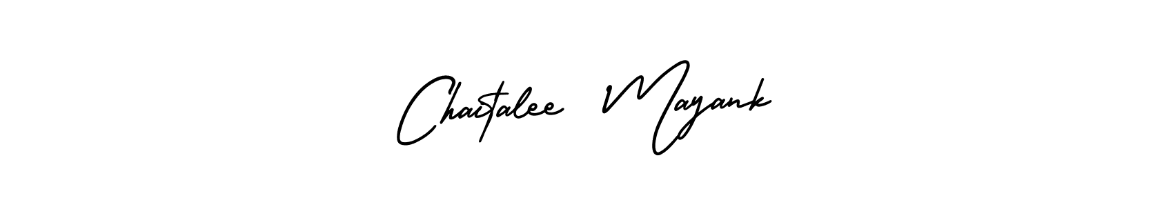 How to make Chaitalee  Mayank name signature. Use AmerikaSignatureDemo-Regular style for creating short signs online. This is the latest handwritten sign. Chaitalee  Mayank signature style 3 images and pictures png