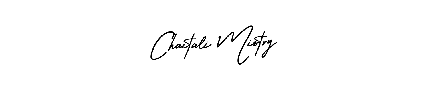 The best way (AmerikaSignatureDemo-Regular) to make a short signature is to pick only two or three words in your name. The name Chaitali Mistry include a total of six letters. For converting this name. Chaitali Mistry signature style 3 images and pictures png
