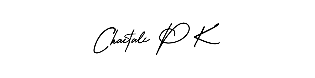 Use a signature maker to create a handwritten signature online. With this signature software, you can design (AmerikaSignatureDemo-Regular) your own signature for name Chaitali P K. Chaitali P K signature style 3 images and pictures png