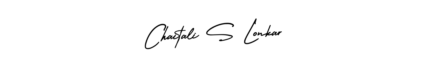 How to make Chaitali S Lonkar signature? AmerikaSignatureDemo-Regular is a professional autograph style. Create handwritten signature for Chaitali S Lonkar name. Chaitali S Lonkar signature style 3 images and pictures png