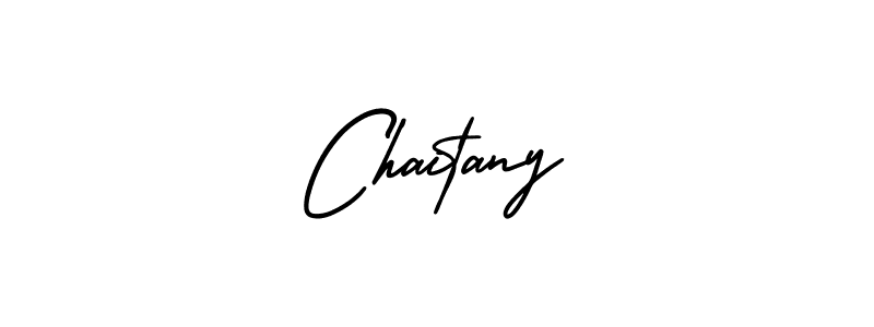 Chaitany stylish signature style. Best Handwritten Sign (AmerikaSignatureDemo-Regular) for my name. Handwritten Signature Collection Ideas for my name Chaitany. Chaitany signature style 3 images and pictures png