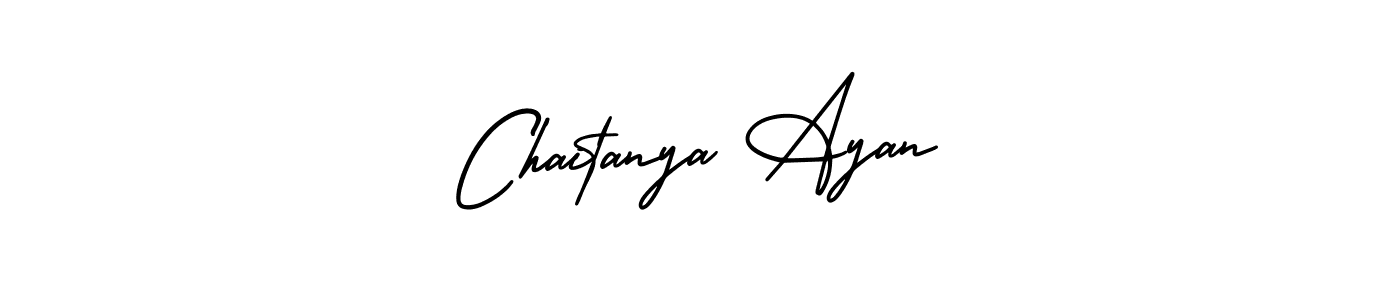 How to make Chaitanya Ayan name signature. Use AmerikaSignatureDemo-Regular style for creating short signs online. This is the latest handwritten sign. Chaitanya Ayan signature style 3 images and pictures png