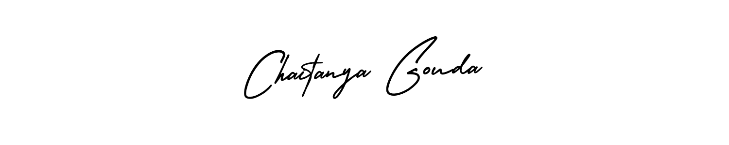 How to Draw Chaitanya Gouda signature style? AmerikaSignatureDemo-Regular is a latest design signature styles for name Chaitanya Gouda. Chaitanya Gouda signature style 3 images and pictures png