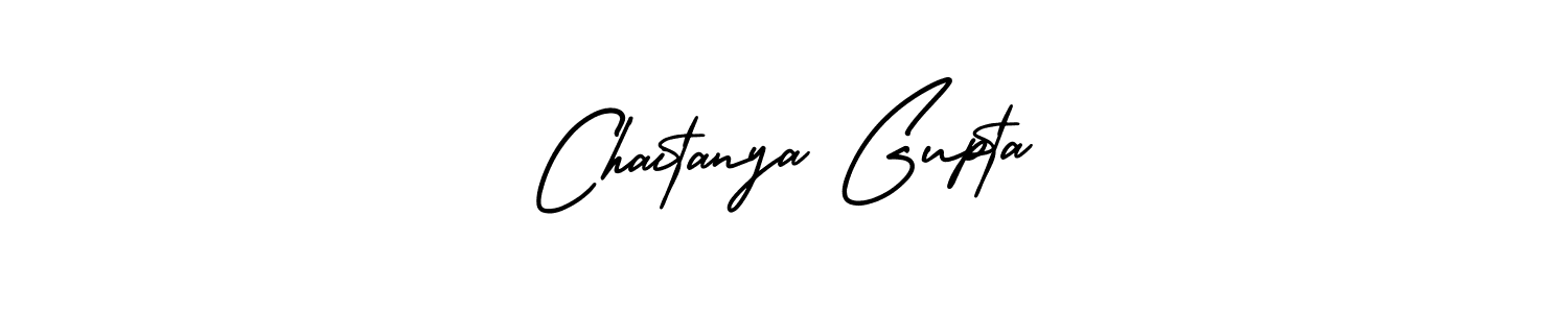 The best way (AmerikaSignatureDemo-Regular) to make a short signature is to pick only two or three words in your name. The name Chaitanya Gupta include a total of six letters. For converting this name. Chaitanya Gupta signature style 3 images and pictures png