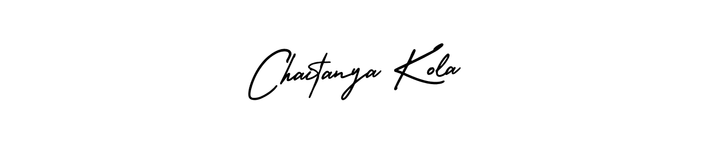 Chaitanya Kola stylish signature style. Best Handwritten Sign (AmerikaSignatureDemo-Regular) for my name. Handwritten Signature Collection Ideas for my name Chaitanya Kola. Chaitanya Kola signature style 3 images and pictures png