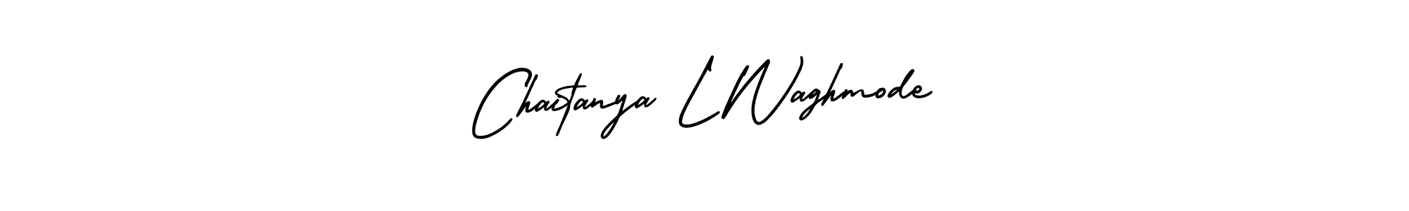 How to make Chaitanya L Waghmode name signature. Use AmerikaSignatureDemo-Regular style for creating short signs online. This is the latest handwritten sign. Chaitanya L Waghmode signature style 3 images and pictures png