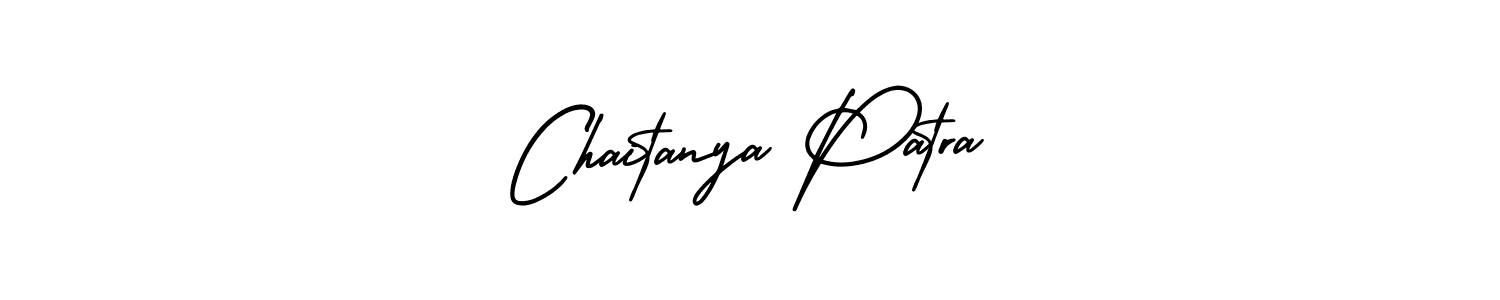 The best way (AmerikaSignatureDemo-Regular) to make a short signature is to pick only two or three words in your name. The name Chaitanya Patra include a total of six letters. For converting this name. Chaitanya Patra signature style 3 images and pictures png