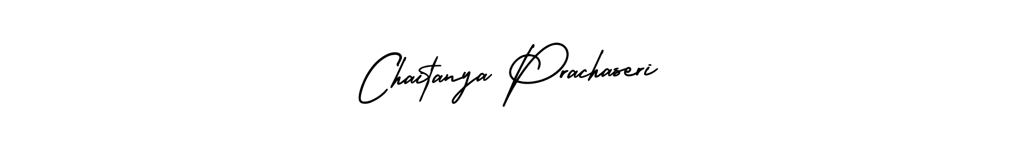 The best way (AmerikaSignatureDemo-Regular) to make a short signature is to pick only two or three words in your name. The name Chaitanya Prachaseri include a total of six letters. For converting this name. Chaitanya Prachaseri signature style 3 images and pictures png